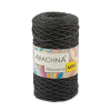 Пряжа "Macrame Mini" цв. 43 т. серый 80% хлопок 20% полиэстер 250гр / 200м "Arachna" (Турция)