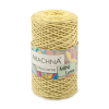 Пряжа "Macrame Mini Lurex" цв. 124 св. жёлтый-золото 75% хлопок 15% полиэстер 10% люрекс 250гр / 200м "Arachna" (Турция)