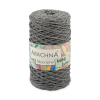 Пряжа "Macrame Mini Lurex" цв. 17 св. серый-серебро 75% хлопок 15% полиэстер 10% люрекс 250гр / 200м "Arachna" (Турция)