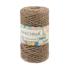 Пряжа "Macrame Mini Lurex" цв. 26 св. коричневый-золото 75% хлопок 15% полиэстер 10% люрекс 250гр / 200м "Arachna" (Турция)