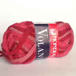 Пряжа "Volant Color" красно-розовая 30м/50гр 100% акрил "Mondial" (Италия)