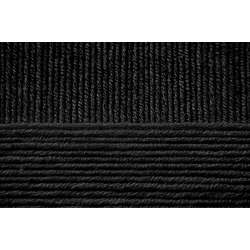 Пряжа "Удачная" цв. 002 черный 50% шерсть 50% акрил 5х100гр / 250м "Пехорка"