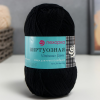 Пряжа "Виртуозная" цв. 002 чёрный 100% хлопок 5х100гр / 333м "Пехорка"