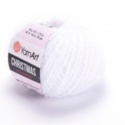Пряжа "Christmas" цв. 02 белый 100% полиамид 50гр / 142м "YarnArt" (Турция)