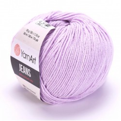 Пряжа "Jeans" цв. 19 светло-сиреневый 55% хлопок 45% полиакрил 50гр / 160м "YarnArt" (Турция)