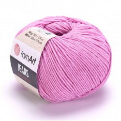 Пряжа "Jeans" цв. 20 розово-сиреневый 55% хлопок 45% полиакрил 50гр / 160м "YarnArt" (Турция)