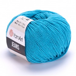 Пряжа "Jeans" цв. 55 тёмно-бирюзовый 55% хлопок 45% полиакрил 50гр / 160м "YarnArt" (Турция)
