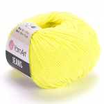 Пряжа "Jeans" цв. 58 ярко-жёлтый 55% хлопок 45% полиакрил 50гр / 160м "YarnArt" (Турция)