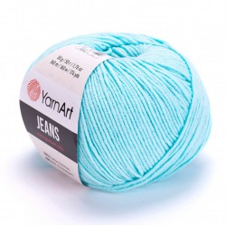 Пряжа "Jeans" цв. 76 светло-бирюзовый 55% хлопок 45% полиакрил 50гр / 160м "YarnArt" (Турция)