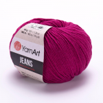 Пряжа "Jeans" цв. 91 герань 55% хлопок 45% полиакрил 50гр / 160м "YarnArt" (Турция)