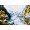 Канва с рисунком для вышивания гобелена "Горное озеро" 30х40см "Collection D’art"
