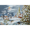 Канва с рисунком для вышивания гобелена "Снежный пейзаж" 30х40см "Grafitec" (Греция)