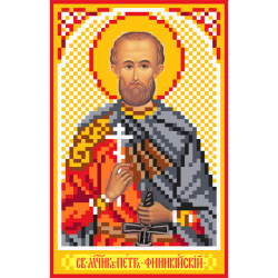 Рисунок на шелке для вышивания бисером "Святой Петр Финикийский" "Матренин Посад"
