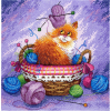 Набор для вышивания “Кот в клубках” “МП Студия”
