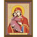 Ткань с рисунком для вышивания бисером “Богородица Владимирская” “Нова Слобода”