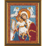 Ткань с рисунком для вышивания бисером “Богородица «Достойно Есть»” “Нова Слобода”