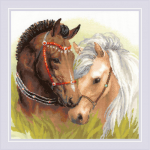Набор для вышивания "Пара лошадей" "Риолис"
