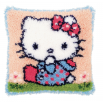 Набор для вышивания Подушка “Hello Kitty в голубом” 40х40см “Vervaco”