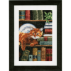 Набор для вышивания “Кот и книги” “Vervaco”