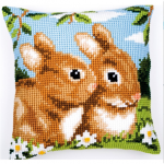 Набор для вышивания Подушка “Пара кроликов” 40х40см “Vervaco”