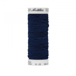Нить-резинка "Elastic" цв. 0810 т. синий 10м "Amann group Mettler" (Германия)