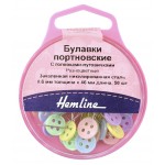 Булавки "Пуговички" в круглом контейнере “Hemline”