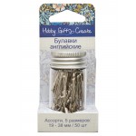 Булавки английские 50 шт. размер 19-38 см в баночке-органайзере “Hemline”