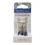 Булавки "Пуговички" 47мм 30 шт. в баночке-органайзере “Hemline”