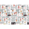Ткань для пэчворк (60x110см) 40538-10 из коллекции "Little Heroines" "Lecien" (Япония)