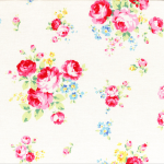 Ткань для пэчворк (60x110см) 30968-10 из коллекции "Flower Sugar" "Lecien" (Япония)