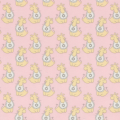 Ткань фланель (100x110см) МС-02 розовая из коллекции "Молочные сны" "Peppy"