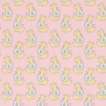 Ткань фланель (100x110см) МС-02 розовая из коллекции "Молочные сны" "Peppy"