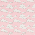 Ткань фланель (100x110см) МС-20 розовая из коллекции "Молочные сны" "Peppy"