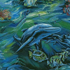 Ткань для пэчворк (50x55см) 11499-59 из коллекции "North America Wildlife" "Robert Kaufman"(США)