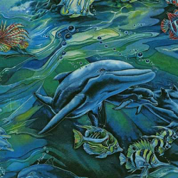 Ткань для пэчворк (50x55см) 11499-59 из коллекции "North America Wildlife" "Robert Kaufman"(США)