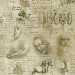 Ткань для пэчворк (50x55см) 20097-199 из коллекции "Leonardo Da Vinci" "Robert Kaufman"(США)