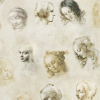 Ткань для пэчворк (50x55см) 20099-199 из коллекции "Leonardo Da Vinci" "Robert Kaufman"(США)