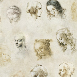 Ткань для пэчворк (50x55см) 20099-199 из коллекции "Leonardo Da Vinci" "Robert Kaufman"(США)