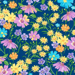 Ткань для пэчворк (50x55см) 20288-9 из коллекции "Wildflowers" "Robert Kaufman"(США)