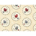 Ткань для пэчворк (50x55см) 25855MUL из коллекции "Among the flowers" “Red Rooster Fabrics”