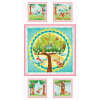Ткань для пэчворк (60x110см) 25884MUL из коллекции "Rainbow Woodland"