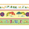 Ткань для пэчворк (60x110см) 26282MUL из коллекции "Puddle jumpers" "Red Rooster Fabrics"