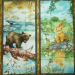 Ткань для пэчворк (60x110см) 23261MUL из коллекции "Four seasons wild life" "SPX Fabrics" (США)