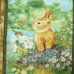 Ткань для пэчворк (60x110см) 23261MUL из коллекции "Four seasons wild life" "SPX Fabrics" (США)