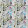 Ткань для пэчворк (60x110см) 25304GRY из коллекции "Song birds" "SPX Fabrics" (США)