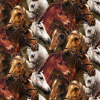 Ткань для пэчворк (60x110см) 25325BRO из коллекции "World of Horses" "SPX Fabrics" (США)
