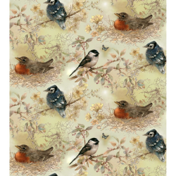 Ткань для пэчворк (50x55см) 26228MUL из коллекции "Garden Melodies" "SPX Fabrics" (США)