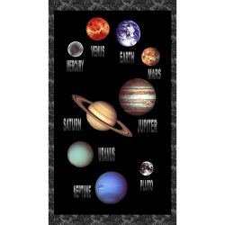 Ткань для пэчворк (60x110см) 4805-018 из коллекции "Planets" "Stof" (Дания)