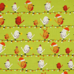 Ткань для пэчворк (50x55) 60-4941 из коллекции "Meowy Christmas" "Zweigart"