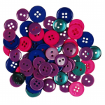 Пуговицы "Ассорти цвета драгоценных камней" 130шт. "Button Fashion" (Голландия)